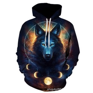 BLUZA 3D WILK UNISEX rozmiar  XXS-4XL