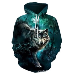 BLUZA 3D WILK UNISEX rozmiar  XXS-4XL