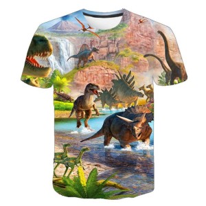 Koszulka T-Shirt 3D DINOZAURY Dla Dzieci ROZMIAR 100-160