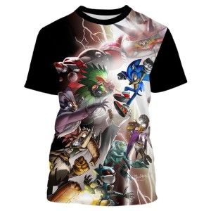 Koszulka T-Shirt 3D SONIC Dla Dzieci ROZMIAR 100-160