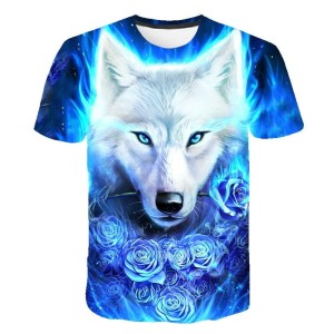 Koszulka T-Shirt 3D ZWIERZETA WILK Dla Dzieci ROZMIAR 100-160 