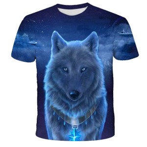 Koszulka T-Shirt 3D ZWIERZETA WILK Dla Dzieci ROZMIAR 100-160 