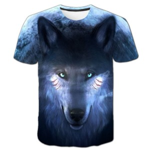 Koszulka T-Shirt 3D ZWIERZETA WILK Dla Dzieci ROZMIAR 100-160 