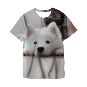 Koszulka T-Shirt 3D ZWIERZETA PIES Dla Dzieci ROZMIAR 100-160