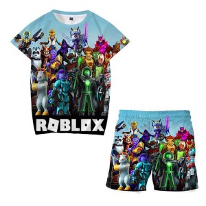 zestaw KOMPLET Koszulka Szorty ROBLOX ubranka Dla Dzieci 100-160