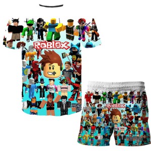 zestaw KOMPLET Koszulka Szorty ROBLOX ubranka Dla Dzieci 100-160