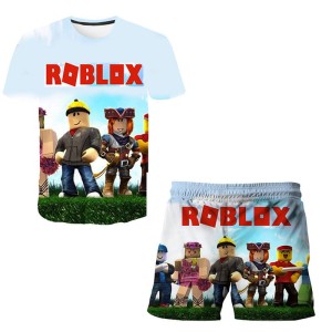zestaw KOMPLET Koszulka Szorty ROBLOX ubranka Dla Dzieci 100-160