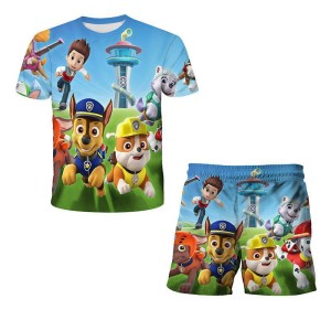 zestaw KOMPLET Koszulka Szorty PSI PATROL ubranka Dla Dzieci 100-160