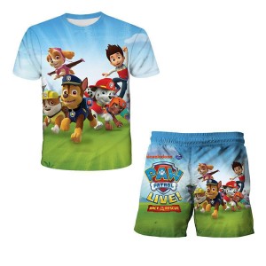 zestaw KOMPLET Koszulka Szorty PSI PATROL ubranka Dla Dzieci 100-160