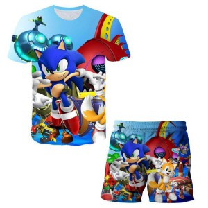 zestaw KOMPLET Koszulka Szorty SONIC ubranka Dla Dzieci 100-160