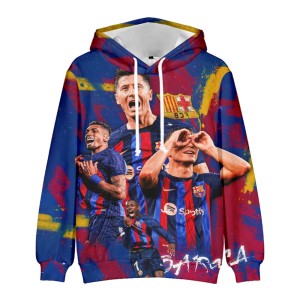BLUZA 3D PIŁKARSKA BARCELONA Dla Dzieci