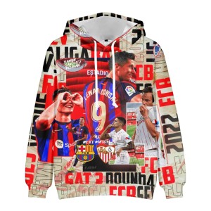 BLUZA 3D PIŁKARSKA BARCELONA Dla Dzieci 