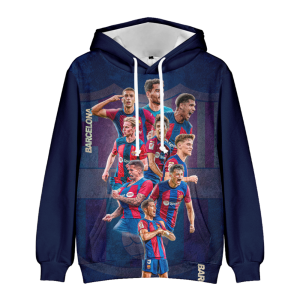 BLUZA 3D Piłkarska BARCELONA 100-160