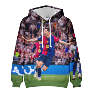 BLUZA 3D Piłkarska BARCELONA LEWY 100-160 