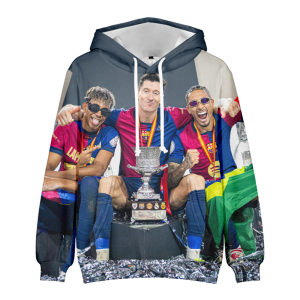 BLUZA 3D Piłkarska BARCELONA LEWY 100-160 