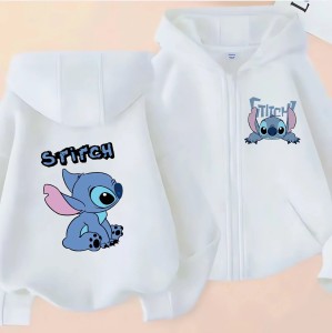 Rozpinana Biała Bluza z kapturem dziecięca DISNEY dla dzieci STITCH