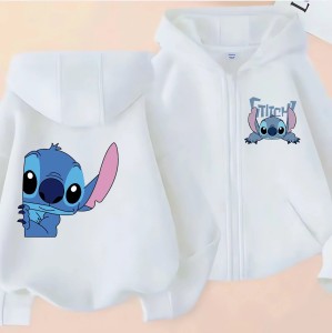 Rozpinana Biała Bluza z kapturem dziecięca DISNEY dla dzieci STITCH