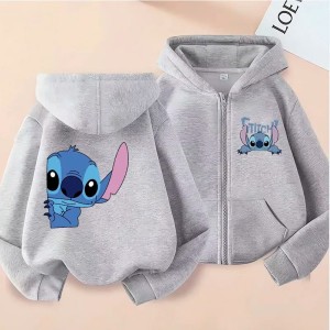 Rozpinana Szara Bluza z kapturem dziecięca DISNEY dla dzieci STITCH