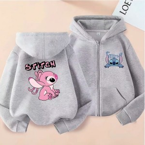 Rozpinana Szara Bluza z kapturem dziecięca DISNEY dla dzieci STITCH