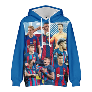 Bluza 3D dla dzieci FC Barcelona rozmiar 100-160 chłopięca sportowa