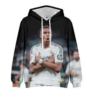 Bluza 3D dla dzieci Real Madryt Mbappé Rozmiar 100-160 chłopięca sportowa
