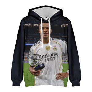 Bluza 3D dla dzieci Real Madryt Mbappé Rozmiar 100-160 chłopięca sportowa