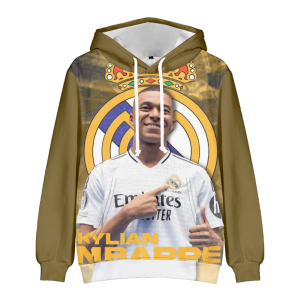 Bluza 3D dla dzieci Real Madryt Mbappé Rozmiar 100-160 chłopięca sportowa