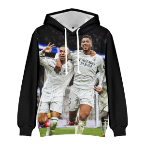 Bluza 3D dla dzieci Real Madryt Rozmiar 100-160 chłopięca sportowa