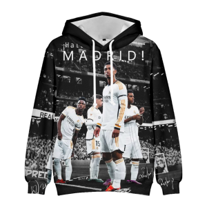 Bluza 3D dla dzieci Real Madryt Rozmiar 100-160 chłopięca sportowa