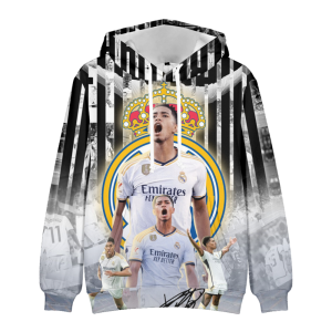 Bluza 3D dla dzieci Real Madryt Rozmiar 100-160 chłopięca sportowa