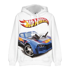 Bluza 3D dla dzieci Hot Wheels rozmiar 100-160 sportowa chłopięca z kapturem