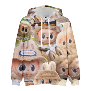 Bluza 3D dla dzieci Labubu rozmiar 100-160 sportowa z kapturem