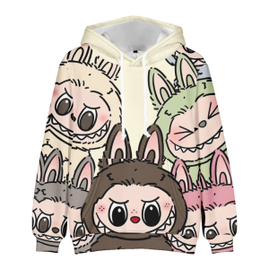 Bluza 3D dla dzieci Labubu rozmiar 100-160 sportowa z kapturem