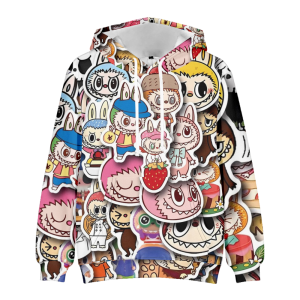 Bluza 3D dla dzieci Labubu rozmiar 100-160 sportowa z kapturem