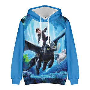 Bluza 3D dla dzieci Jak Wytresować Smoka rozmiar 100-160 sportowa z kapturem