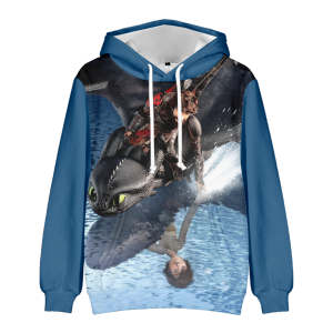 Bluza 3D dla dzieci Jak Wytresować Smoka rozmiar 100-160 sportowa z kapturem