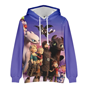 Bluza 3D dla dzieci Jak Wytresować Smoka rozmiar 100-160 sportowa z kapturem