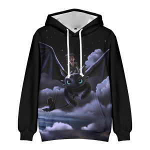 Bluza 3D dla dzieci Jak Wytresować Smoka rozmiar 100-160 sportowa z kapturem