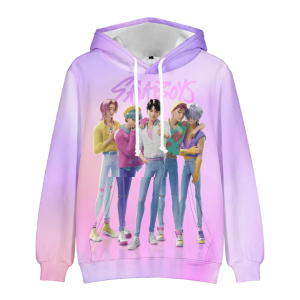  Bluza 3D dla dzieci KPOP rozmiar 100-160 sportowa z kapturem 