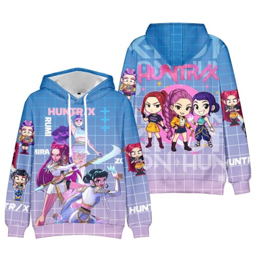 BLUZA 3D Dla Dzieci K-POP Demon Hunters HUNTRIX