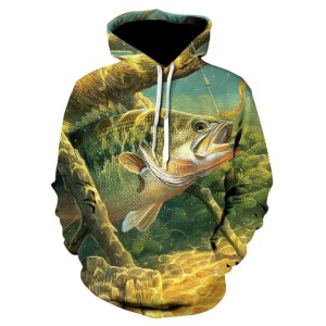 BLUZA 3D dla dzieci Zwierzęta ryba ROZMIAR 100-160