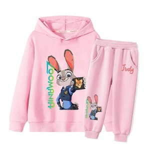 Dziewczęcy Różowy Komplet Dresowy DISNEY ZOOTOPIA dla dzieci Zwierzogród JUDY roz.90-150 cm