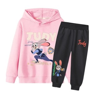 Dziewczęcy Różowy Komplet Dresowy DISNEY ZOOTOPIA dla dzieci Zwierzogród JUDY roz.90-150 cm
