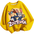 Bluza dziecięca DISNEY bez kaptura ZOOTOPIA dla dzieci ZWIERZOGRÓD – żółta z nadrukiem bohaterów