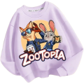 Bluza dziecięca DISNEY bez kaptura ZOOTOPIA dla dzieci ZWIERZOGRÓD – lawendowy z nadrukiem bohaterów