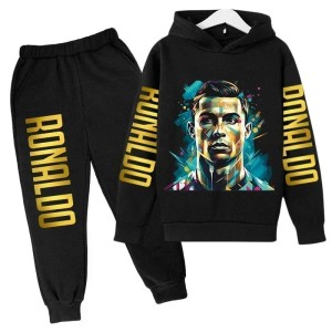 Komplet dresowy dla dzieci CR7 z nadrukiem Cristiano Ronaldo – bluza 3D + spodnie