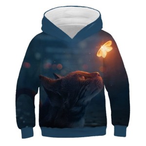 BLUZA 3D dla dzieci Zwierzęta kot ROZMIAR 100-160