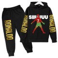 Komplet dresowy dla dzieci CR7 z nadrukiem Cristiano Ronaldo "SIUUU" – bluza 3D + spodnie