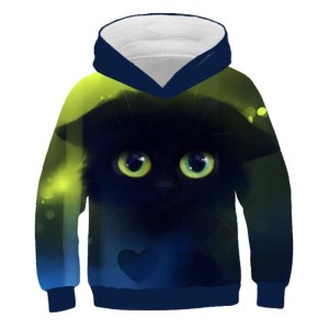 BLUZA 3D dla dzieci Zwierzęta kot ROZMIAR 100-160