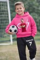 Dres Sportowy Różowo-Czarny dziecięcy 3D Cristiano Ronaldo komplet ubranie dla dzieci CR7